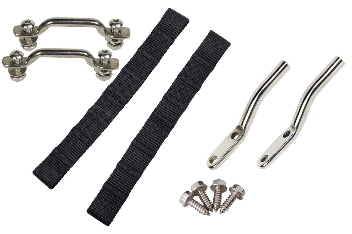 Polished Stainless Door Strap Kit for Jeep CJ7, CJ8 and Wrangler YJ 1976-1995