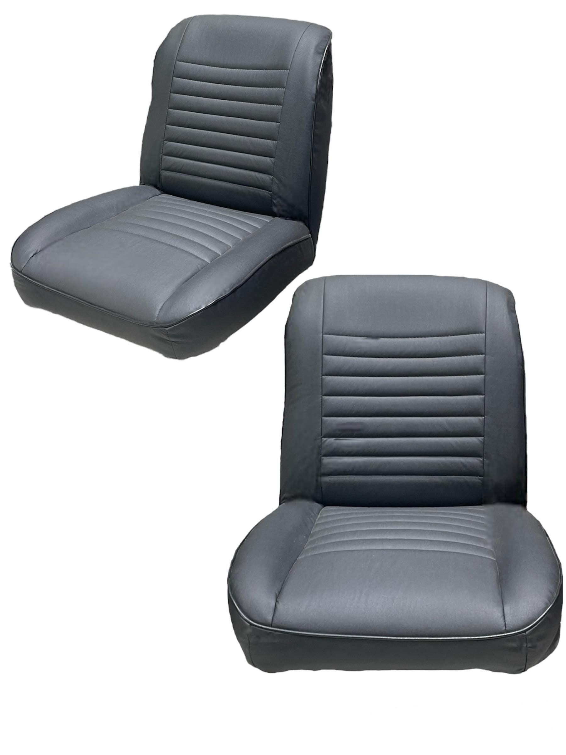 Front Low Back Bucket Seat in Black Levis for Jeep CJ 1955-1979 Pair