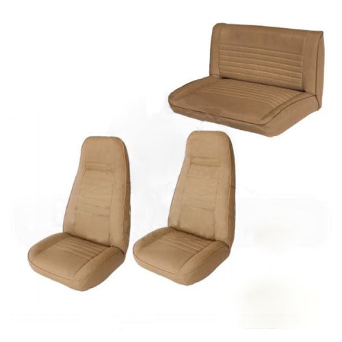 Front & Rear Seat Brown Levis for Jeep CJ5 CJ7 CJ8 and Wrangler YJ 1972-1995