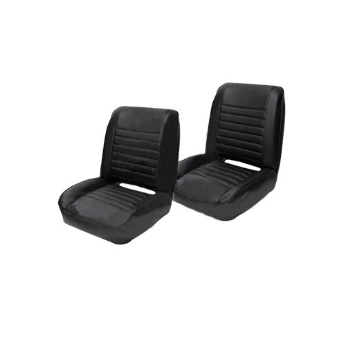 Set Front Low Back Bucket Seat In OEM Black for Jeep CJ2 CJ3 CJ5 1955-1979 Pair